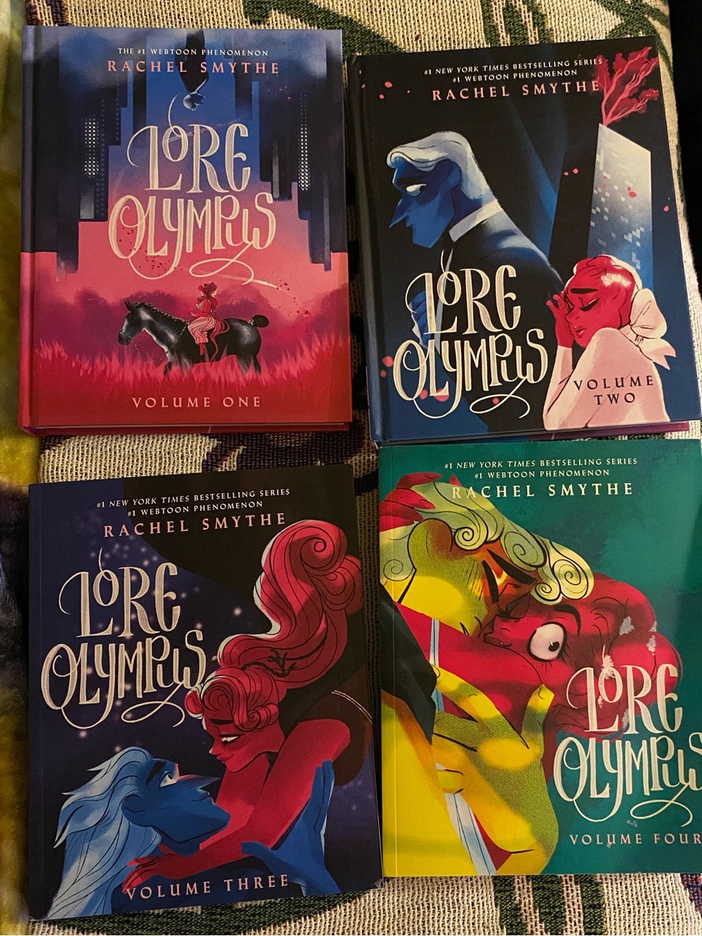 Lore Olympus Graphic Novel Set - Rachel Smythe - Colorful Hardcover Volumes 1-4